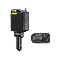 Chargeur de voiture rétractable avec aromathérapie 4 en 1, charge rapide, adaptateur de chargeur de voiture rétractable aromatique pour iPhone et Android