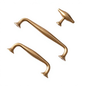 Poignées et boutons de meubles modernes en laiton, design à levier, multifonctionnels pour armoire, tiroir, placards de cuisine - Product Image 4