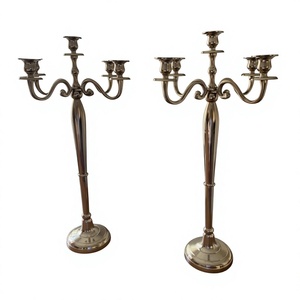 Decorative Gold Finish Metal Candle Stand Luxury <b>Candelabra</b> For Wedding Decoration Table Display Customizable Designs - Product Image 1