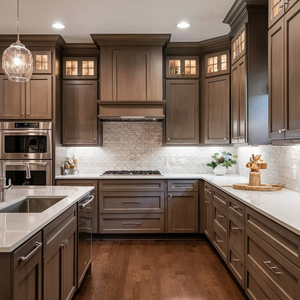 Time Home Furniture Classical American <strong>Antique</strong> Design MDF Eco-Friendly Modular Kitchen Cabinet with Faucet and 5 Year Warranty - Product Image 2