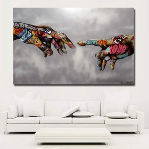 Banksy Graffiti Art Abstract Street Art Prints la vita è bella <span class=keywords><strong>citazioni</strong></span> motivazionali Poster moderna pittura su tela ispiratrice - Product Image 1