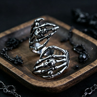 Colección de Anillos Punk Vintage para Hombre al por Mayor: Diseños Retro Geniales de Totem, Geometría, Calavera, Lobo y Águila