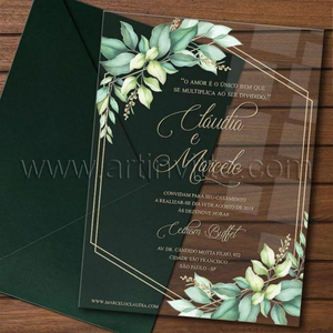 <span class=keywords><strong>Invitaciones</strong></span> <span class=keywords><strong>de</strong></span> <span class=keywords><strong>Boda</strong></span> Impresas en Letterpress sobre Acrílico Esmerilado, Sello <span class=keywords><strong>de</strong></span> Cera con Lámina Dorada, Juego <span class=keywords><strong>de</strong></span> <span class=keywords><strong>Invitaciones</strong></span> Modernas, Papel Elegante, Sobres Elegantes - Product Image 2