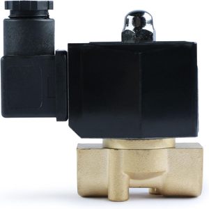 États-Unis Vanne solénoïde électrique en laiton massif de 3/8 po, 12 V CC, normalement fermée, pour air, eau, huile, carburant - Product Image 4