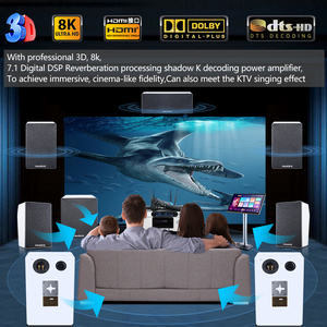 Sistema de Cine en Casa 7.1 DTS Surround de Madera para Montaje en Pared KTV Karaoke HD 3D/8K <span class=keywords><strong>Conjunto</strong></span> de Audio y <span class=keywords><strong>Altavoces</strong></span> - Product Image 2