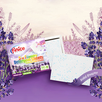 50 feuilles de lessive solide jetable, parfum lavande, à enzymes actives, faible mousse, légères et super efficaces