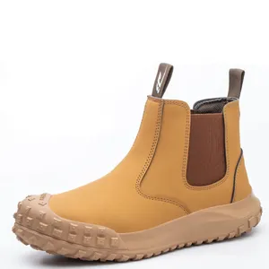 2024 हॉट सेलिंग उत्पाद वास्तविक चमड़े के बूट स्टील पैर की पैर की त्वचा वेल्डिंग के लिए सुरक्षा जूते