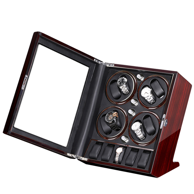 China Manufactory Vertical Watch Winder Modern Luxury Wood 8+5 Watch Winder Box Automatic Rotating Watch Storage Box Display
