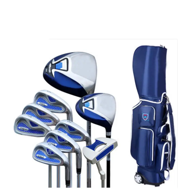 Golf Club Set Men's Beginner with 2 Wood + 6 Iron +putter+ Standbag Right Handed complete sets for beginner