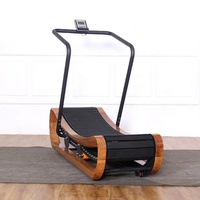 Cinta de correr mecánica de madera curvada sin motor para gimnasio, equipo aeróbico sin asistencia, máquina de correr para gimnasio