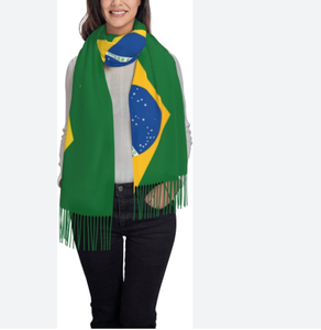 Argelia LNation bandera mujer invierno bufanda suave cálida manta bufandas flecos Pashmina bufanda - Product Image 6