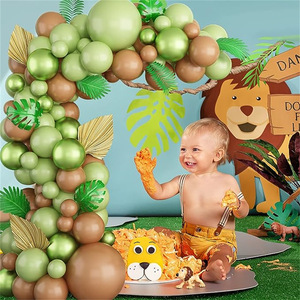 Ensemble de ballons en latex animaux de la <span class=keywords><strong>jungle</strong></span> Guirlande de ballons de fête Kit d'arc de ballons pour le thème de la <span class=keywords><strong>jungle</strong></span> Déco de fête d'<span class=keywords><strong>anniversaire</strong></span> joyeux - Product Image 4