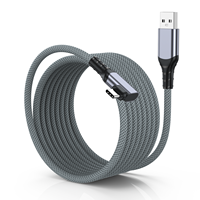 VR Link USB C Cable de 90 grados 3M 5M USB Tipo C Cable para Quest2/3 Pcio3/4