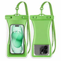 Kantong Ponsel Tahan Air Mengambang IPX8 Layar Sentuh Transparan untuk iPhone 16 15 14 Pro Max Samsung S24 Ultra S23 Plus