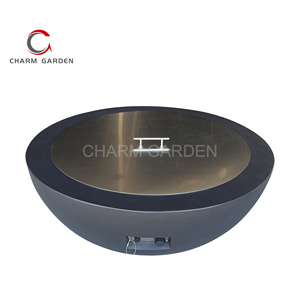 Brasero extérieur en béton gris sable DIA.42'' - Product Image 4