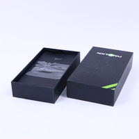 Boîte d'emballage en carton noir vide pour smartphone remis à neuf, téléphone portable universel, personnalisable, noir mat