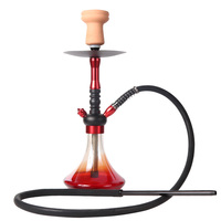 Erliao Shisha Hookah Berkualitas Tinggi dan Bernilai Tinggi dari Paduan Aluminium Warna Putih Merah Grosir Shisha Hookah