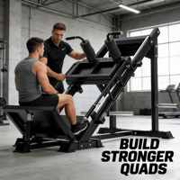 VIGFIT Appareil Commercial 2-en-1 Leg Press et Hack Squat à Charge de Plaques pour le Renforcement Musculaire du Bas du Corps, Équipement de Fitness Professionnel