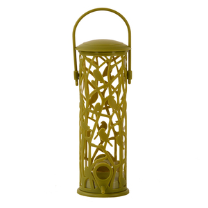 Esschert Design Mangeoire à oiseaux suspendue au toit vert "Chiffchaff" Silo à graines avec perchoir/plateau - Product Image 2
