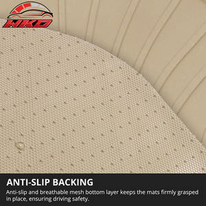 Tapis de sol en caoutchouc latex sur mesure pour Toyota Camry 2018-2024, toutes saisons, beige, 5 pièces, style IKON, imperméables - Product Image 3