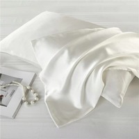 Ensemble de taies d'oreiller rectangulaires 100% soie pure, luxe, satin tissé, 22 momme, couleur unie, anti-plis, personnalisable, usage hôtelier