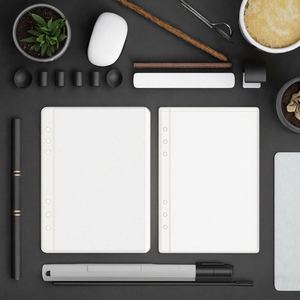 Mini <b>A5</b>/A6/A7 <b>Ring</b> <b>Binder</b> Pouch Frosted PVC Transparent Card Bag Waterproof Cash Envelope Folder Pattern Zipless Loose Leaf - Product Image 2