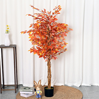 Arbre Banyan Artificiel Détachable, Plante Verte Artificielle, Plante en Pot Artificielle, Grand Arbre Décoratif d'Intérieur Artificiel