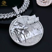 Pendentif Cartoon 3D en Diamant Moissanite Givré Certifié GRA, Hip Hop Personnalisé en Argent 925 avec Chaîne VVS, Bijoux Fins pour Hommes