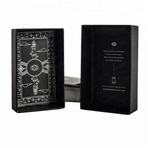 Cartes de jeu de Tarot 2023 100% imperméables en Pvc de qualité supérieure noir foncé - Product Image 3