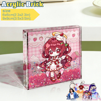 Bloc de présentation en acrylique transparent personnalisé avec dessin animé pour les fans d'anime et décoration de bureau unique, idéal comme cadeau