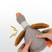 Jouets pour chiens en gros, résistants aux morsures, pour le soulagement du stress et l'élimination de l'ennui, en forme de canard sauvage coloré, avec son, pour animaux de compagnie