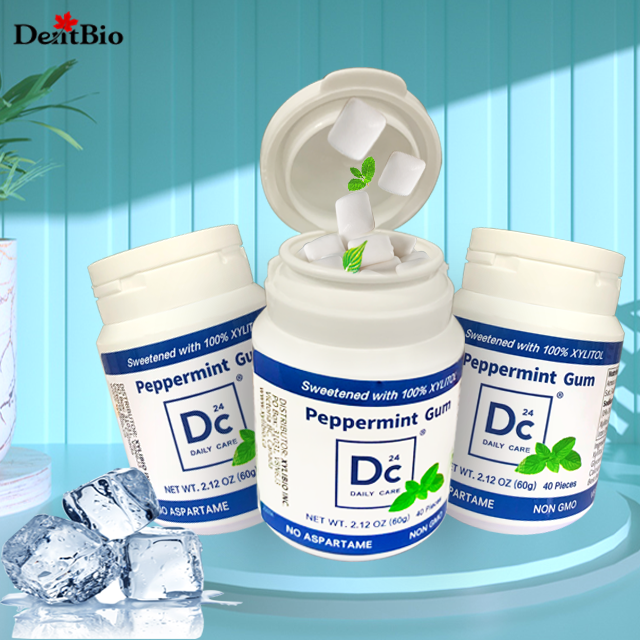 Подсластная жевательная резинка 100% Xylitol без сахара перечной мяты, естественная Подушка Oem, новый дизайн, заводская цена, бутылка для жевательной резинки