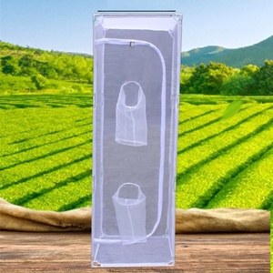 กรงสังเกตการณ์แบบตาข่ายระบายอากาศสำหรับการเลี้ยงแมลง - ขนาดตาราง 0.1 มม. พร้อมปลอกคู่ ถอดออกได้ และป้องกันยุง - Product Image 2