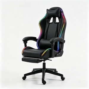 Sedia da Gaming Girevole in Pelle PU Personalizzata OEM ODM Stile Racing Ergonomico con Supporto Lombare e Luce RGB Ordine all'Ingrosso - Product Image 5