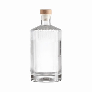 Tùy chỉnh 500ml <span class=keywords><strong>750ml</strong></span> thủy tinh hình trụ tinh thần chai vít Cap cho <span class=keywords><strong>Vodka</strong></span> Rum Tequila đồ uống có tính năng in logo - Product Image 1