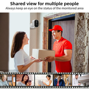 Telecamera di Sorveglianza <span class=keywords><strong>a</strong></span> <span class=keywords><strong>Batteria</strong></span> WIFI per Interni ed Esterni, Monitor Wireless ad Alta Definizione con Visione Notturna e Funzione di Allarme - Product Image 4