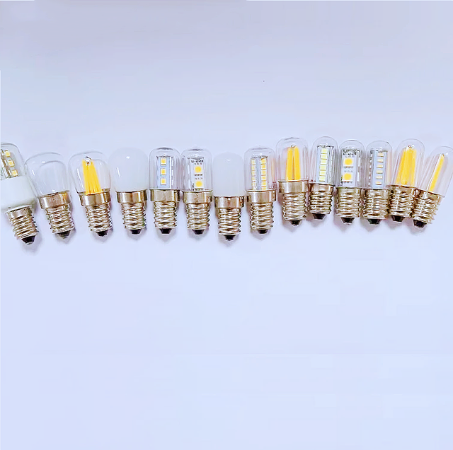 E12/E14 LED Fridge Bulb 12V/24V/48V/60V/120V/220V 1W/2W/3W/5W T16/T18/T20/T22/ST26 LED Corn Salt Lamp Refrigerator Light E14