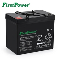 Batería de Plomo-Ácido VRLA de Alta Capacidad FirstPower LFP1255 12V 55Ah, Batería AGM de 10 Horas para Equipos Marinos y Paneles de CC Industriales