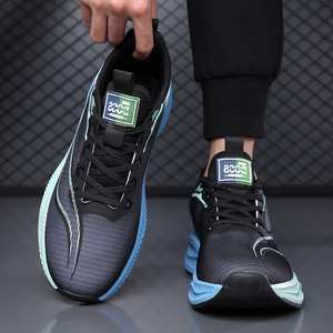 <span class=keywords><strong>Scarpe</strong></span> <span class=keywords><strong>da</strong></span> Corsa Personalizzate per Uomo, Nero e <span class=keywords><strong>Blu</strong></span> Sfumato, Traspiranti, Morbide, Ammortizzanti, Antiscivolo, Sneakers Sportive Casual - Product Image 2