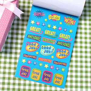 224 autocollants « Good <span class=keywords><strong>Job</strong></span> » pour enfants et enseignants, bloc d'autocollants d'encouragement positif pour le scrapbooking et les récompenses en classe - Product Image 6