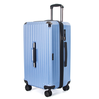 Valise rigide moderne légère en ABS PC avec serrure TSA, roues silencieuses pivotantes, doublure en polyester, pour bagages à main ou à roulettes