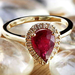 Nhẫn <span class=keywords><strong>Ruby</strong></span> Bạc Sterling 925 Hình Quả Lê - Product Image 4