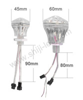 Lampes LED à points couleur pleine gamme 60mm GS8206 DC24V IP65 18pcs SMD5050 RGB double face avec contrôleur WIFI pour parcs à thème
