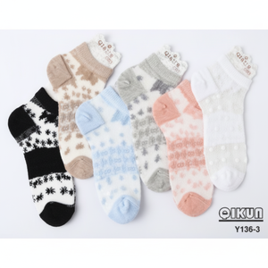 Borsa da donna con stampa Jacquard traspirante alla caviglia/equipaggio con Logo personalizzato stile estivo/inverno in materiale in Spandex diabetico - Product Image 1