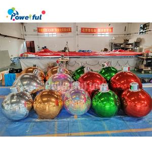 Tüm satış büyük parlak şişme noel süs çeşitler ayna topları mavi - Product Image 6