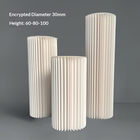 Accessoires de mariage : Colonne décorative pliable de style romain pour table de desserts, support à gâteau, guide d'allée et décoration de fenêtre, avec éléments d'origami