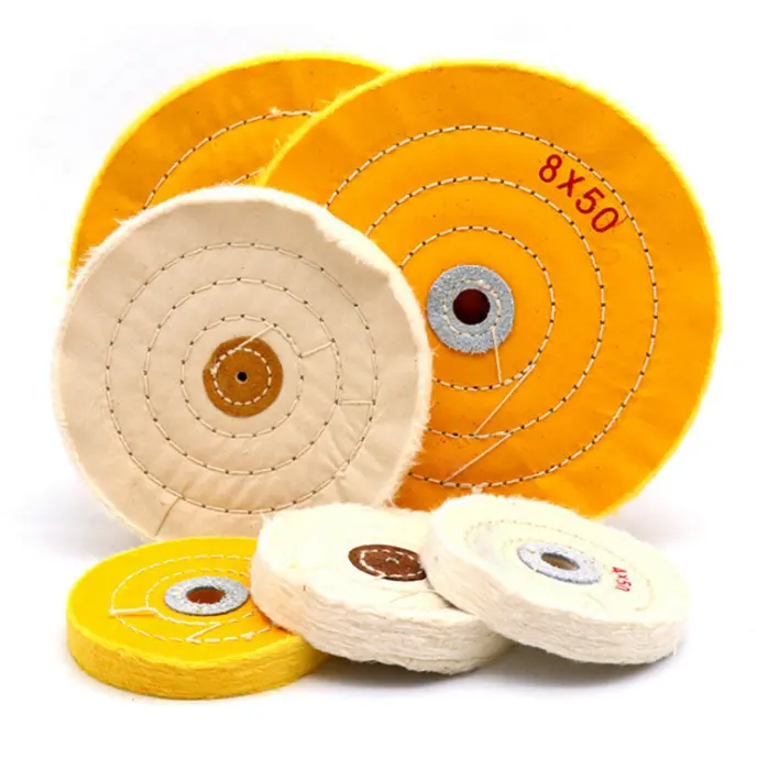 OMBO Spiral Sewn Stitch Cotton Buffing Wheels Metal Polishing Buff Pad Jewelry 