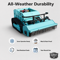 Tondeuse robot chenillée télécommandée diesel 1000 mm DIY RC, coupe-herbe industriel 4 temps CE EPA pour vergers et fermes