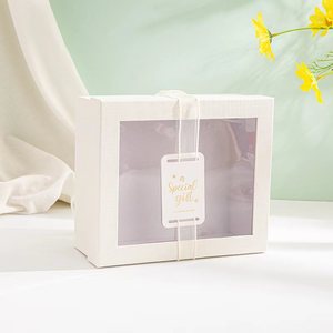 Boîte pliante en papier kraft avec fenêtre transparente personnalisée, emballage cadeau, boîte à tiroir pour jouets en peluche et artisanat - Product Image 3