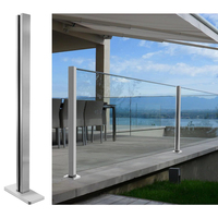 Système de garde-corps en acier inoxydable noir OEM ODM avec double rainure pour balustrade, poteau de main courante pour escalier et balcon, installation facile